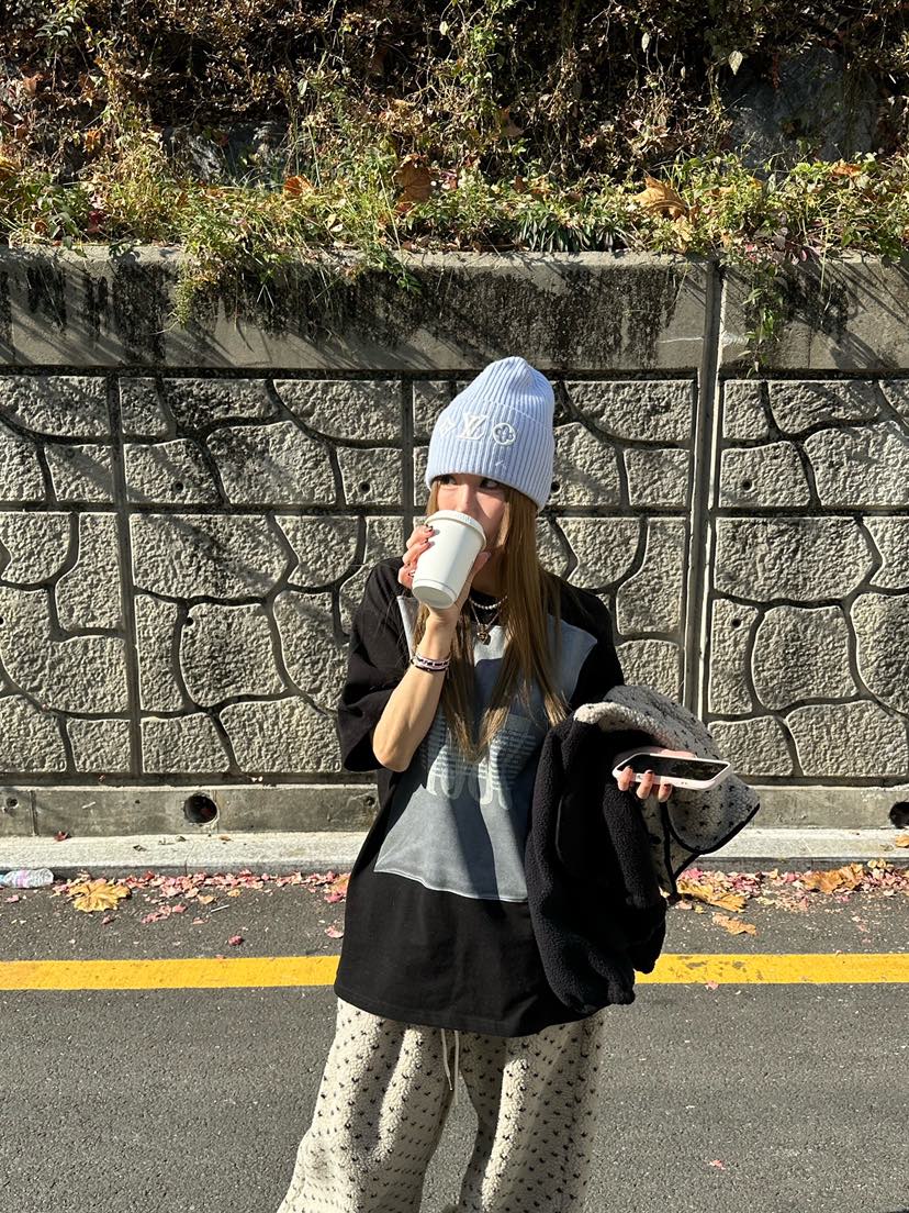 ZEROZERO東大門㊣代購女裝新品時尚熱賣休閑推薦25秋冬T恤抓絨ZEROZEROT恤圖色1