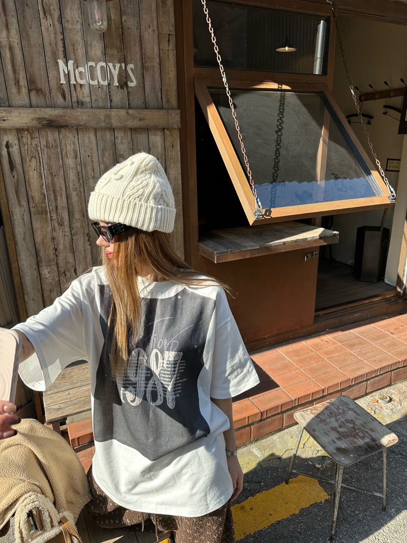 ZEROZERO東大門㊣代購女裝新品時尚熱賣休閑推薦25秋冬T恤抓絨ZEROZEROT恤圖色2