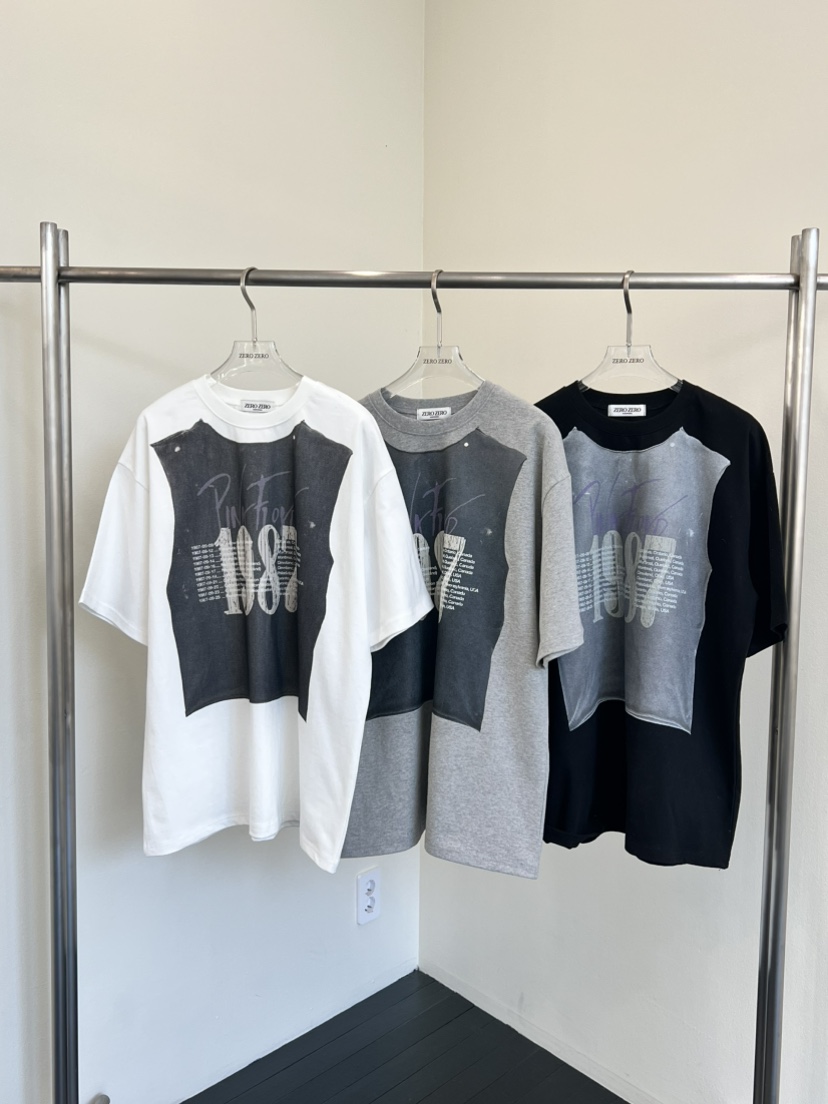 ZEROZERO東大門㊣代購女裝新品時尚熱賣休閑推薦25秋冬T恤抓絨ZEROZEROT恤圖色3左二色
