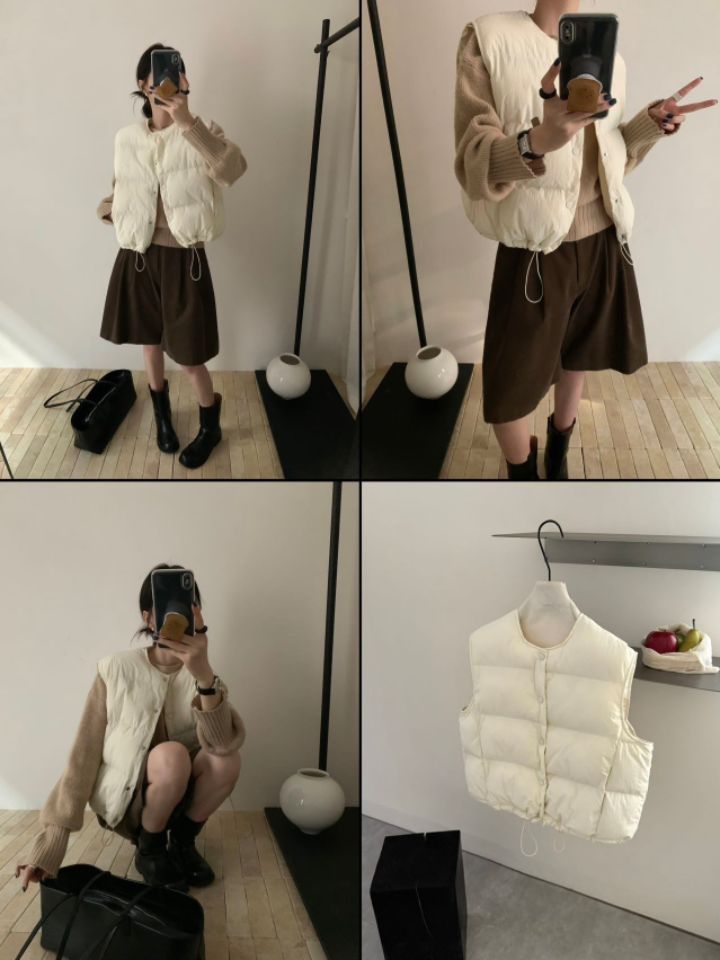 STAY HERE東大門㊣代購女士新款休閑真品馬甲不含內搭填充STAY HERE馬甲