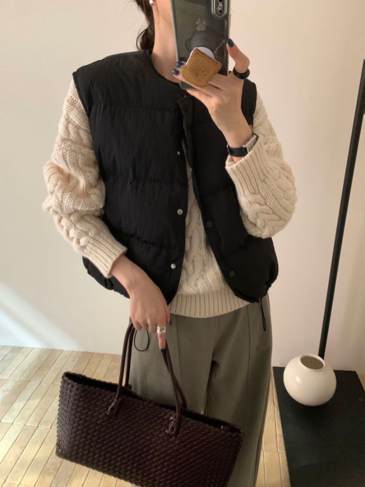 STAY HERE東大門㊣代購女士新款休閑真品馬甲不含內搭填充STAY HERE馬甲