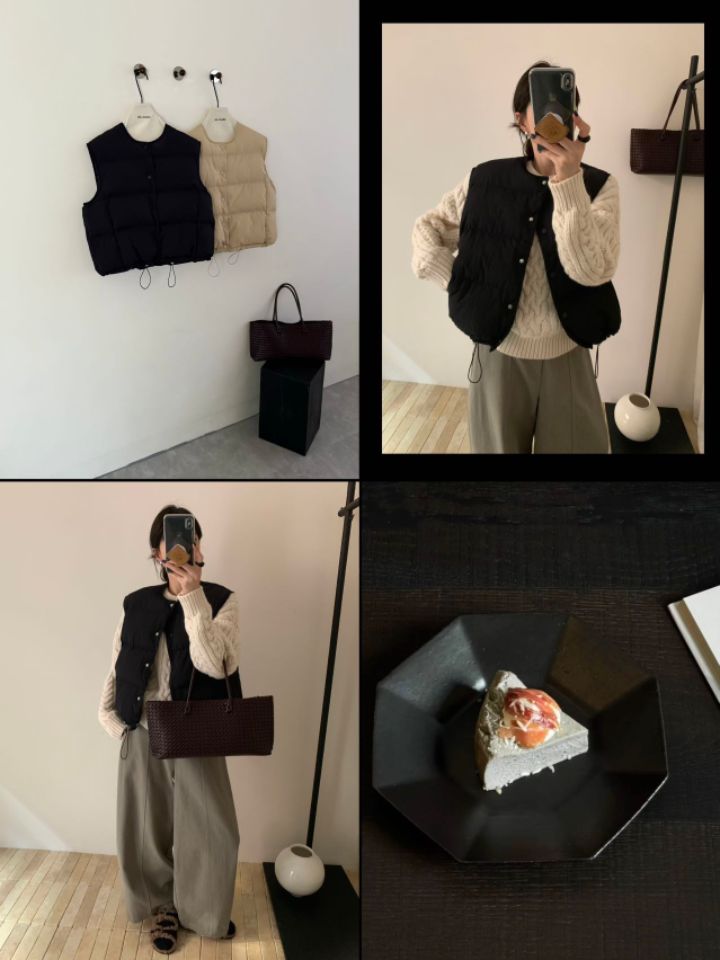 STAY HERE東大門㊣代購女士新款休閑真品馬甲不含內搭填充STAY HERE馬甲