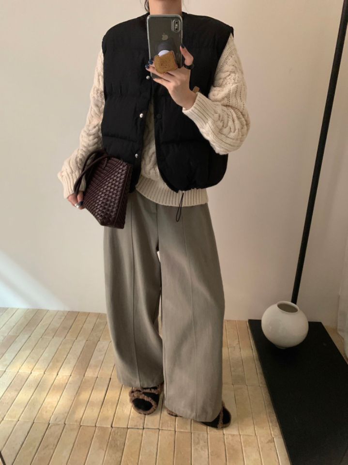 STAY HERE東大門㊣代購女士新款休閑真品馬甲不含內搭填充STAY HERE馬甲