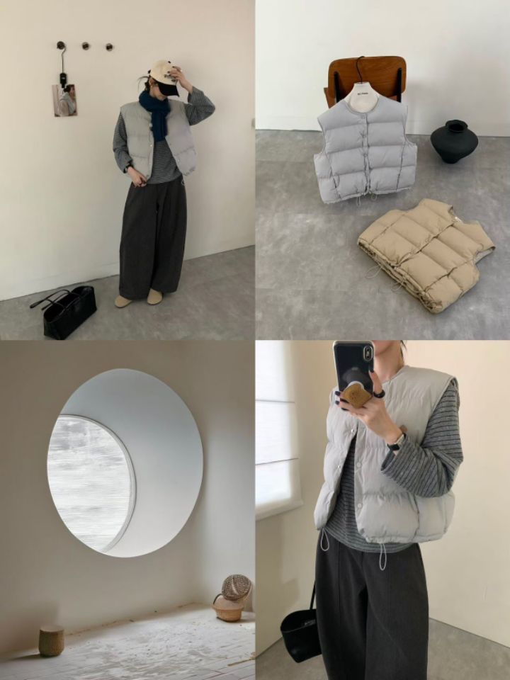 STAY HERE東大門㊣代購女士新款休閑真品馬甲不含內搭填充STAY HERE馬甲