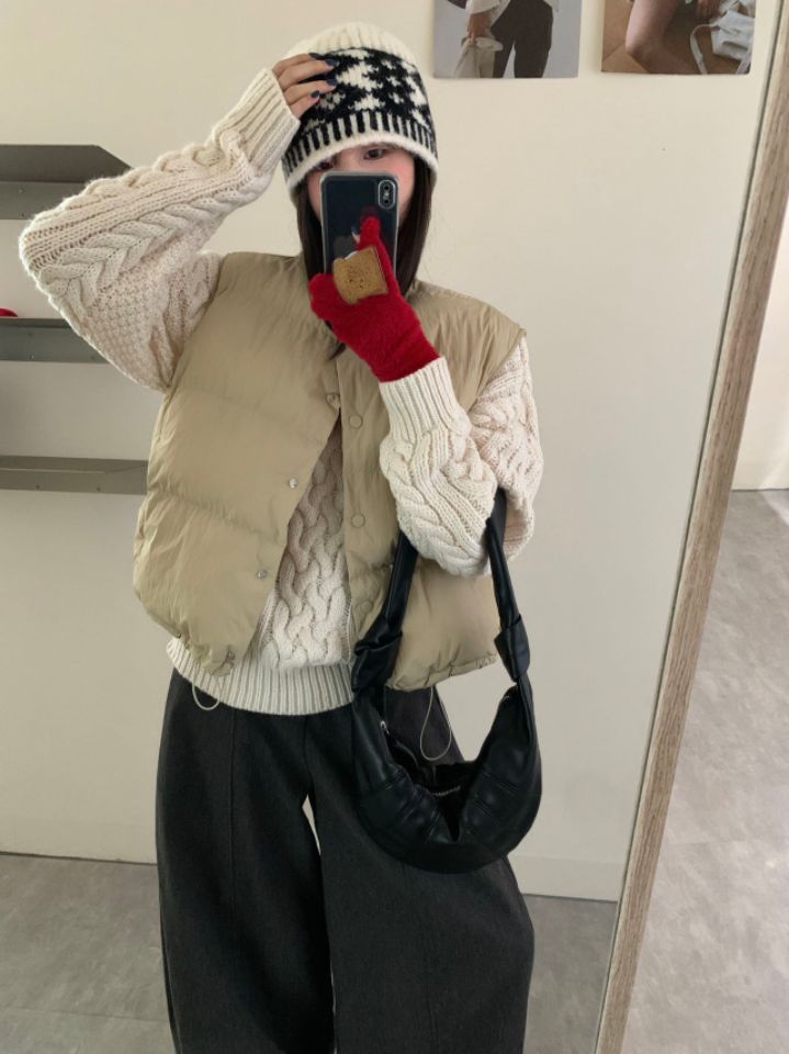 STAY HERE東大門㊣代購女士新款休閑真品馬甲不含內搭填充STAY HERE馬甲