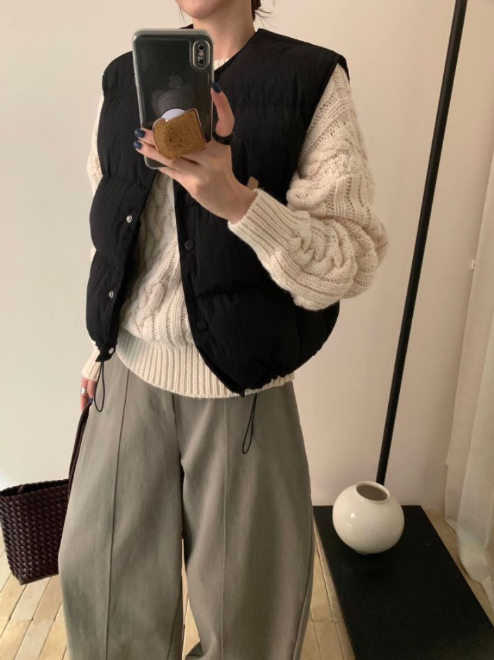 STAY HERE東大門㊣代購女士新款休閑真品馬甲不含內搭填充STAY HERE馬甲圖色3