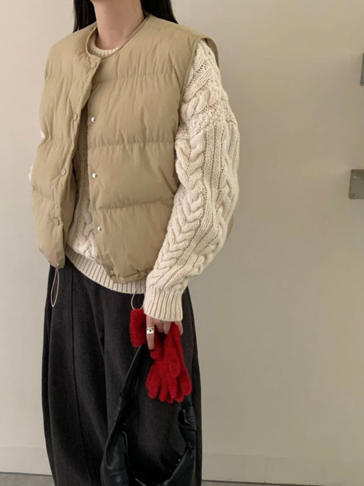 STAY HERE東大門㊣代購女士新款休閑真品馬甲不含內搭填充STAY HERE馬甲圖色4