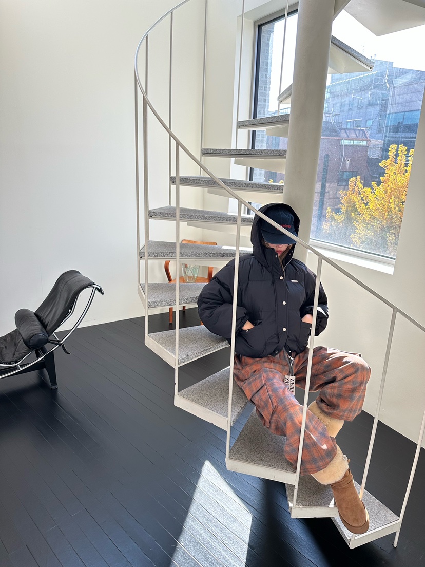 ZEROZERO東大門㊣實拍女裝新款25秋冬休閑褲工裝褲羊毛格紋ZEROZERO休閑褲