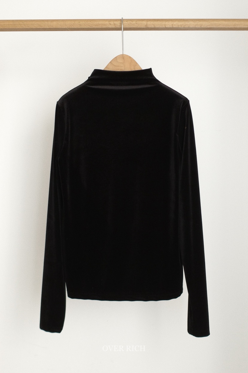 OVER RICH東大門㊣實拍女士新款職業時尚真品長袖T恤天鵝絨OVER RICH長袖T恤