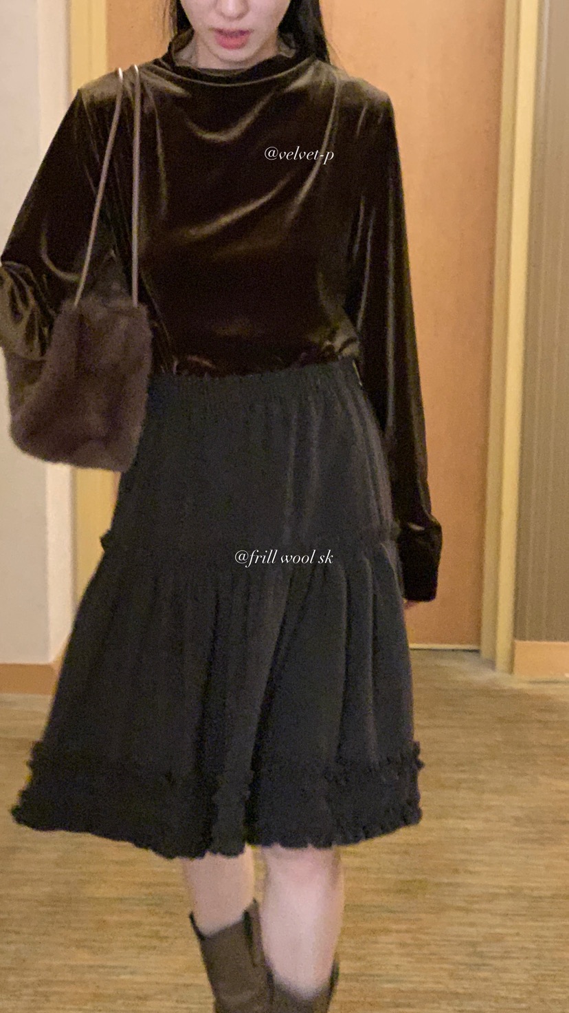 OVER RICH東大門㊣直郵女士新款人氣推薦半身裙中短裙羊毛OVER RICH半身裙/中短裙