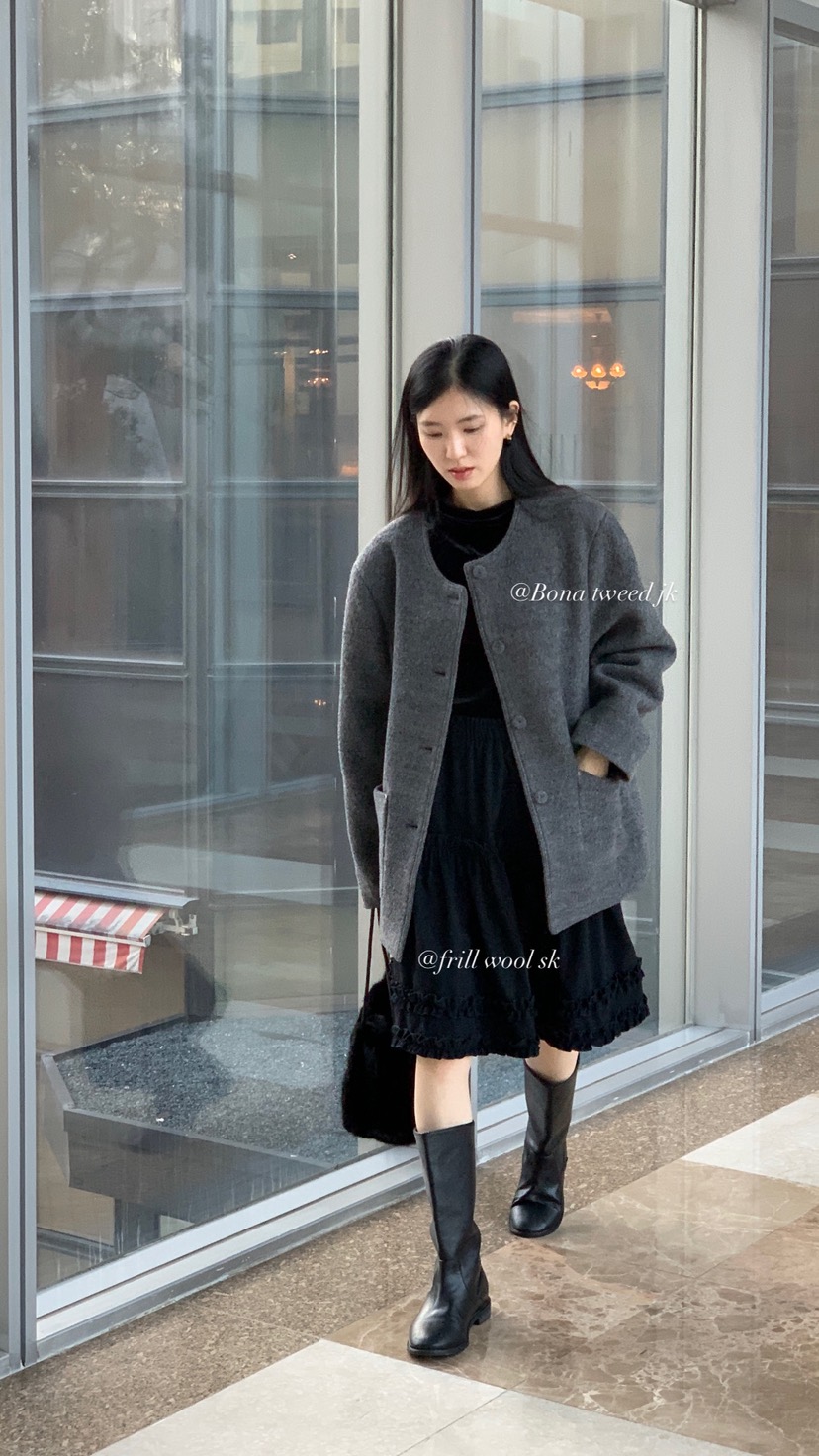 OVER RICH東大門㊣直郵女士新款人氣推薦半身裙中短裙羊毛OVER RICH半身裙/中短裙