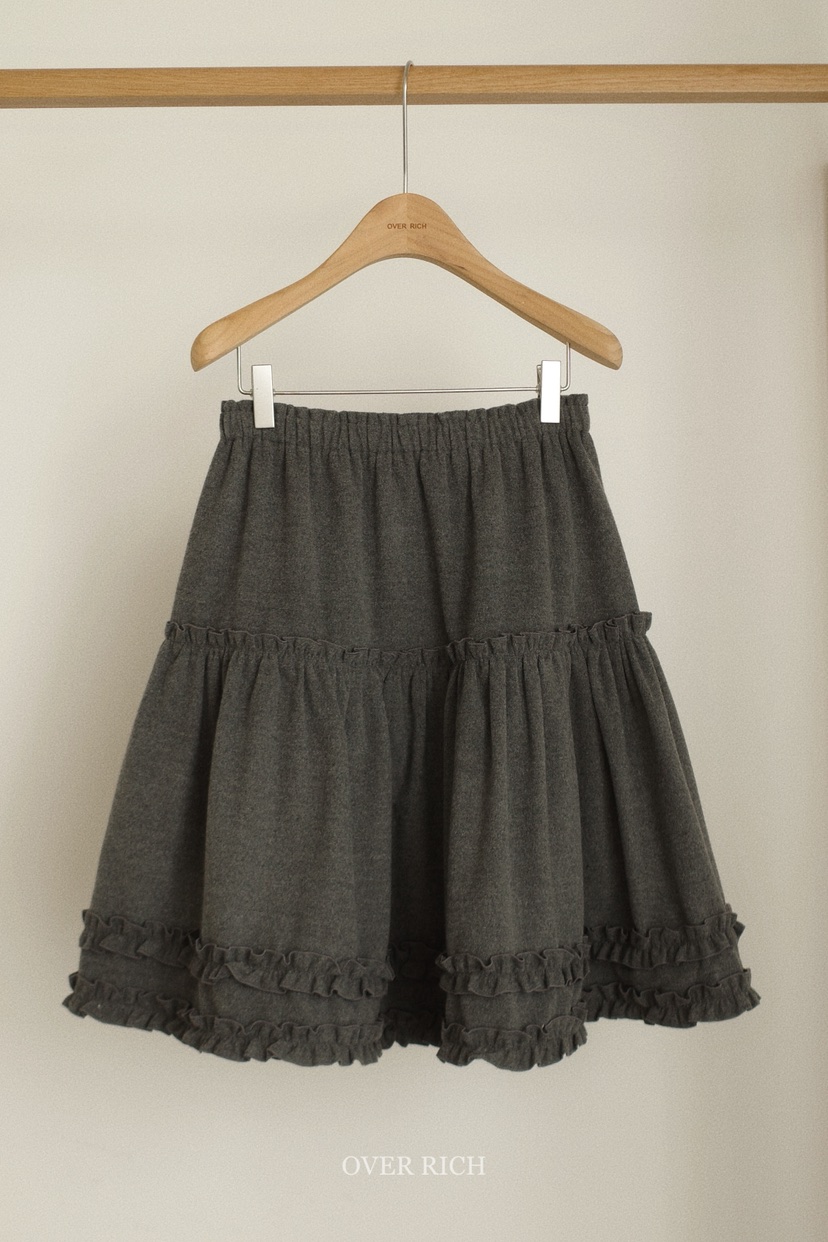OVER RICH東大門㊣直郵女士新款人氣推薦半身裙中短裙羊毛OVER RICH半身裙/中短裙圖色1