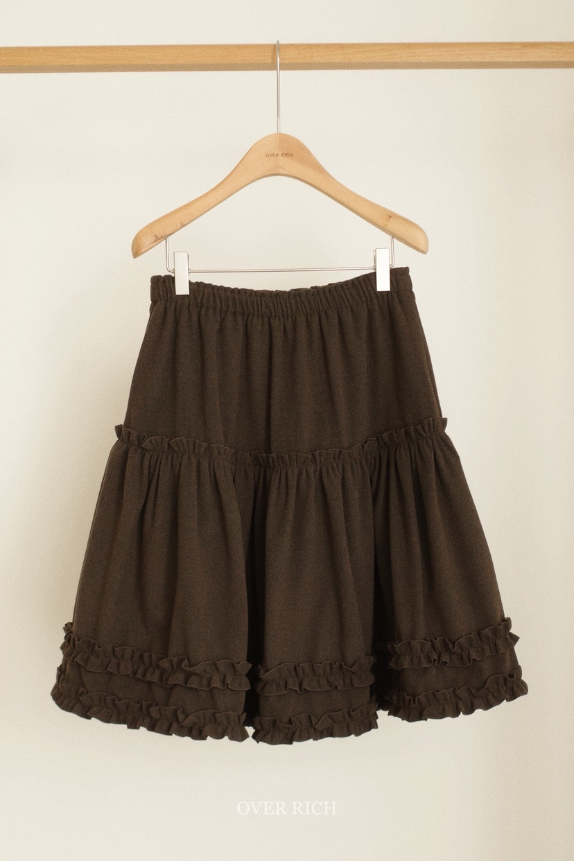 OVER RICH東大門㊣直郵女士新款人氣推薦半身裙中短裙羊毛OVER RICH半身裙/中短裙圖色2