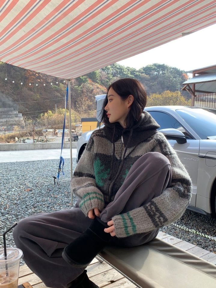 STAY HERE東大門㊣直郵女裝新款休閑真品職業25秋冬時尚毛衣STAY HERE毛衣