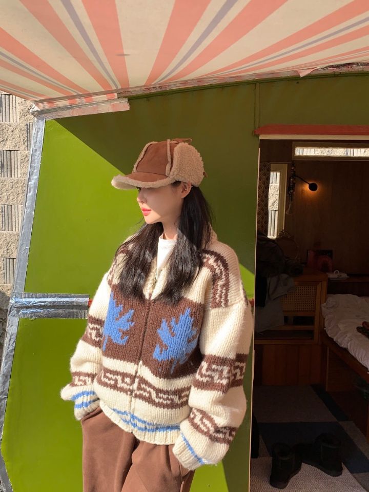 STAY HERE東大門㊣直郵女裝新款休閑真品職業25秋冬時尚毛衣STAY HERE毛衣