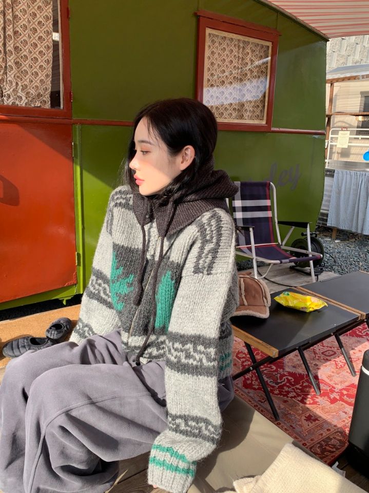 STAY HERE東大門㊣直郵女裝新款休閑真品職業25秋冬時尚毛衣STAY HERE毛衣圖色2