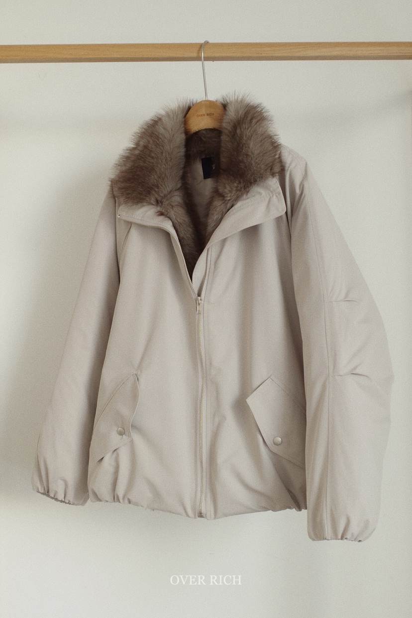 OVER RICH韓國直郵㊣女士新品職業推薦25秋冬休閑人氣夾克OVER RICH夾克圖色1