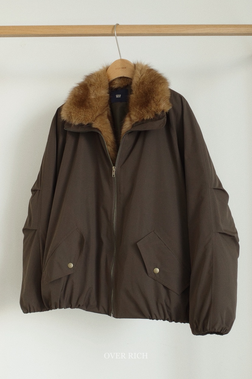 OVER RICH韓國直郵㊣女士新品職業推薦25秋冬休閑人氣夾克OVER RICH夾克圖色2