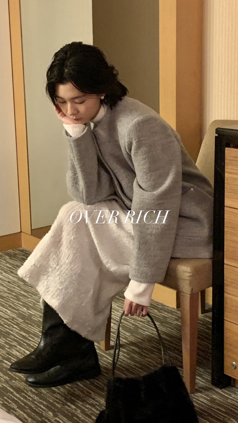 OVER RICH東大門㊣實拍女士新品人氣25秋冬真品職業時尚長裙OVER RICH長裙