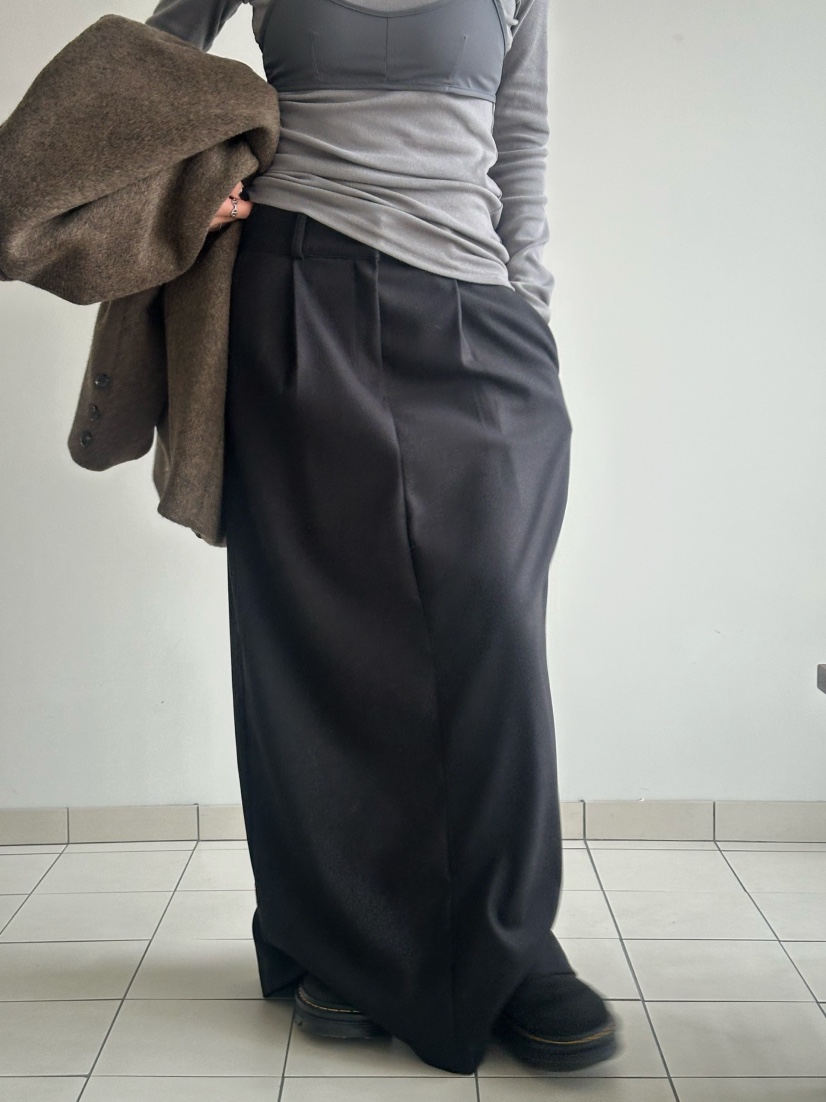 BYRING韓國直郵㊣女士新品人氣真品25秋冬休閑職業推薦長裙BYRING長裙