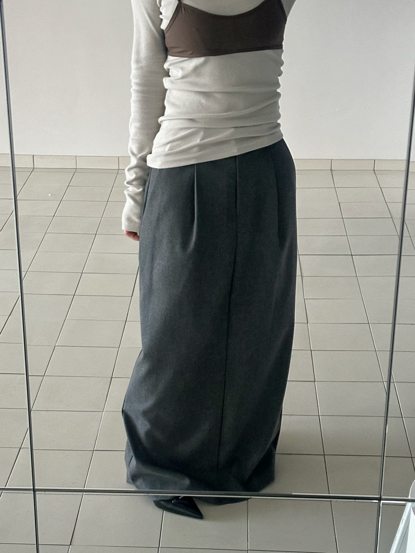 BYRING韓國直郵㊣女士新品人氣真品25秋冬休閑職業推薦長裙BYRING長裙