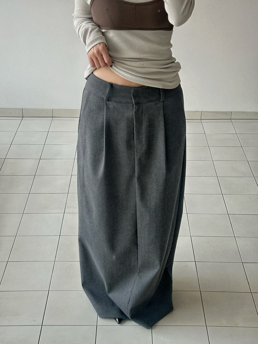 BYRING韓國直郵㊣女士新品人氣真品25秋冬休閑職業推薦長裙BYRING長裙