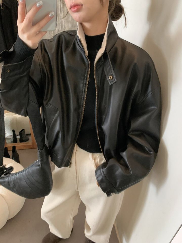 STAY HERE東大門㊣代購女裝新品休閑職業推薦人氣真品夾克STAY HERE夾克