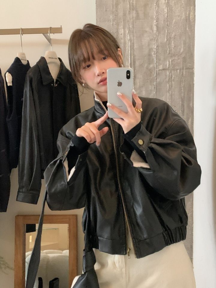 STAY HERE東大門㊣代購女裝新品休閑職業推薦人氣真品夾克STAY HERE夾克