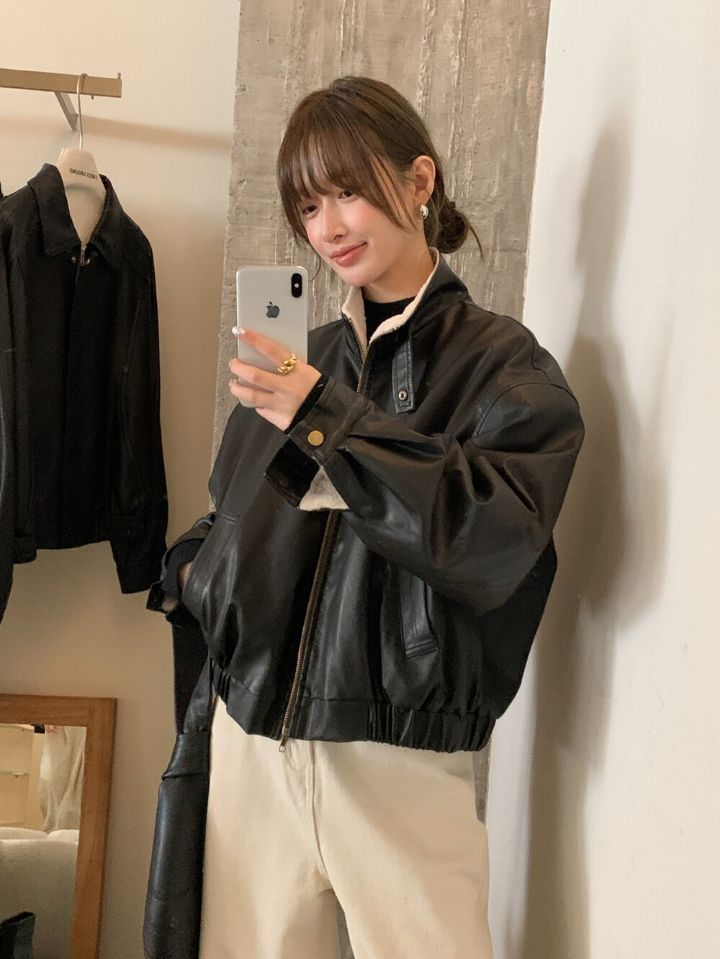 STAY HERE東大門㊣代購女裝新品休閑職業推薦人氣真品夾克STAY HERE夾克