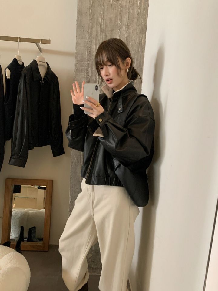 STAY HERE東大門㊣代購女裝新品休閑職業推薦人氣真品夾克STAY HERE夾克