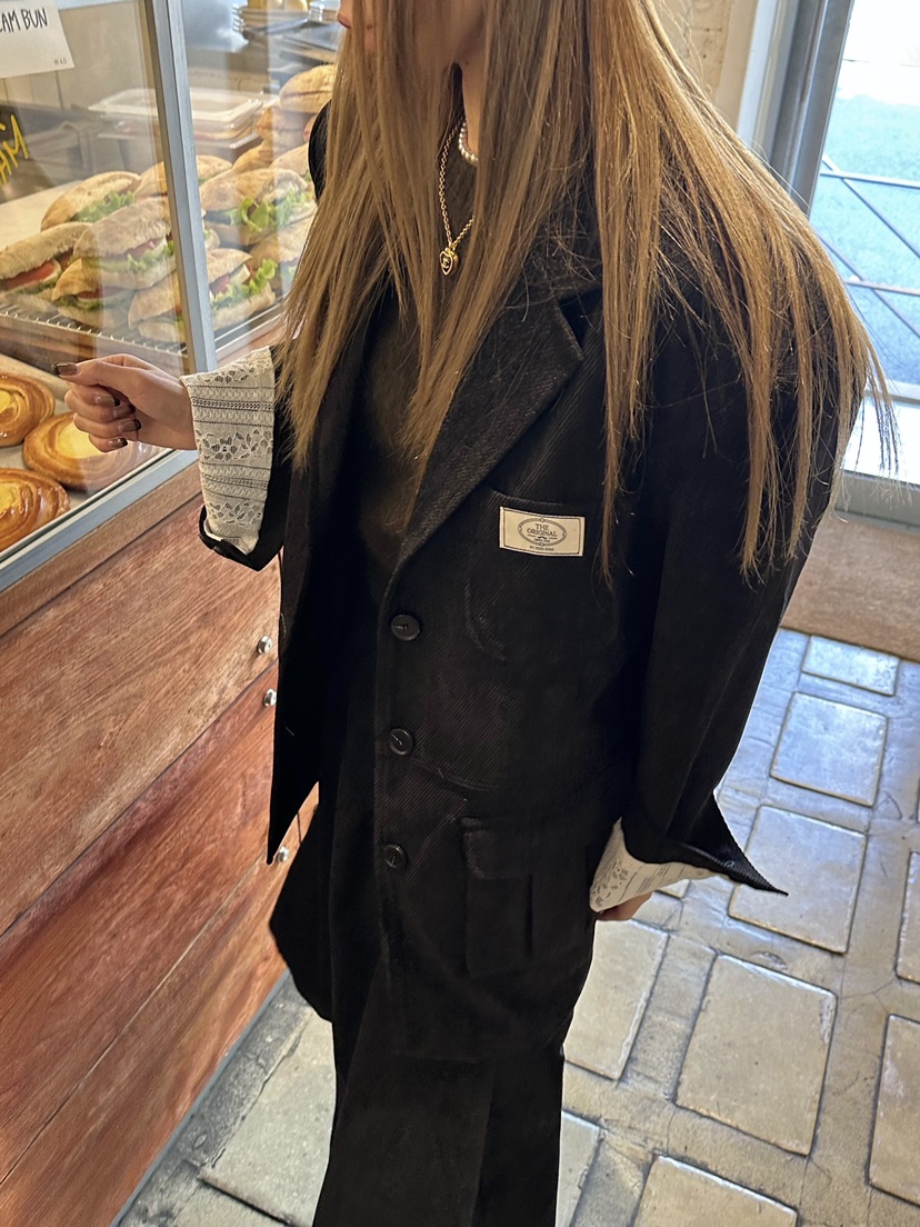 ZEROZERO韓國代購㊣女裝新款時尚職業熱賣人氣夾克復古蕾絲ZEROZERO夾克