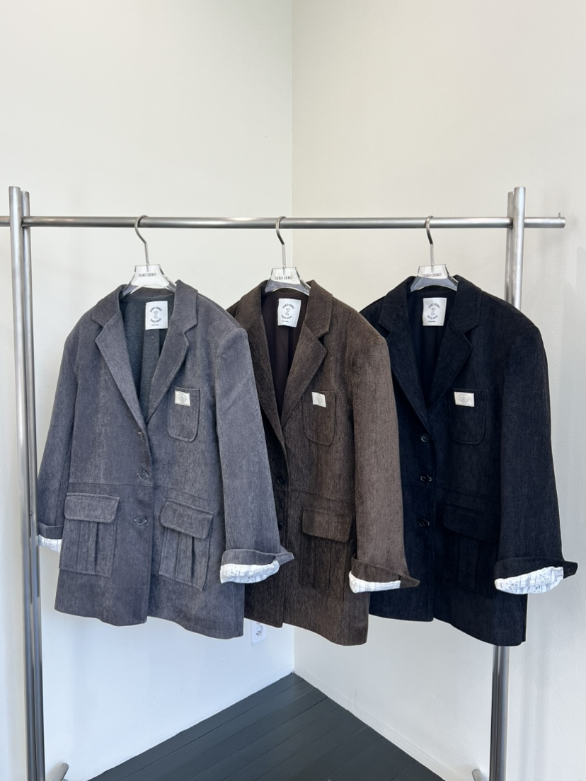 ZEROZERO韓國代購㊣女裝新款時尚職業熱賣人氣夾克復古蕾絲ZEROZERO夾克