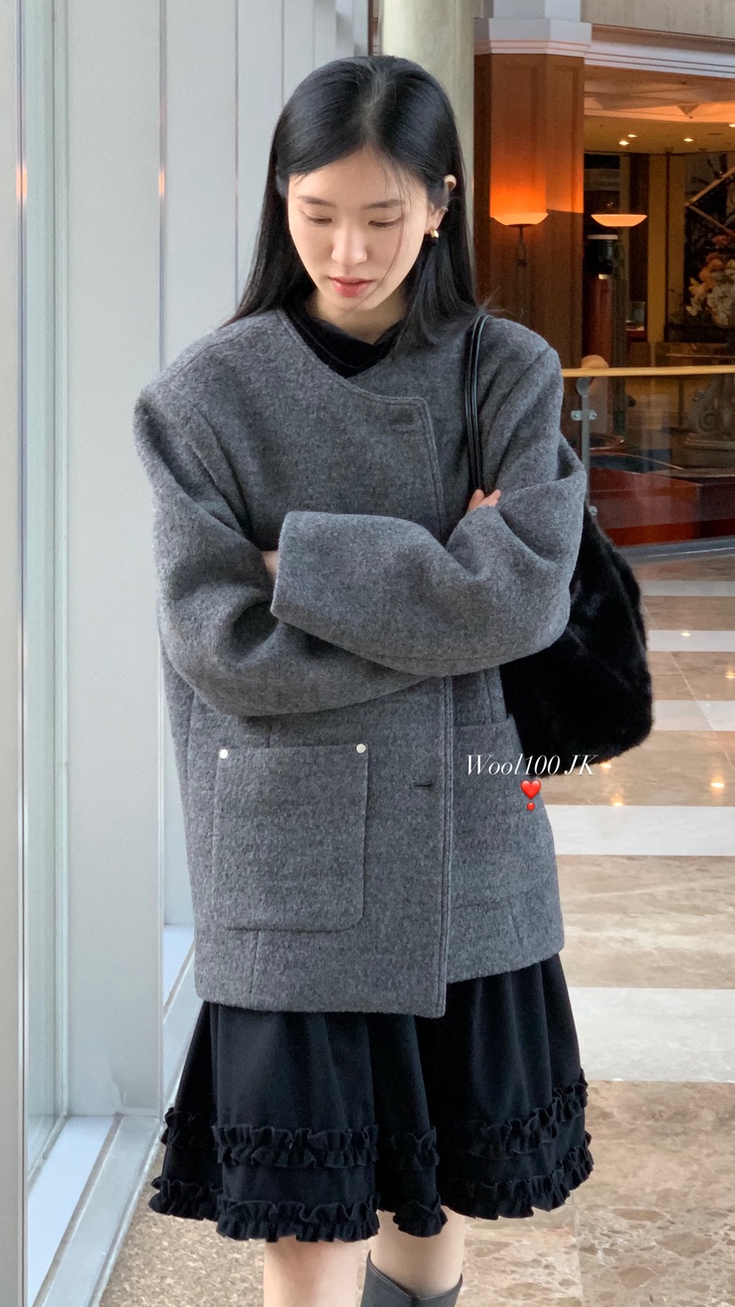 OVER RICH韓國直郵㊣女裝新品時尚職業人氣休閑熱賣夾克花呢OVER RICH夾克