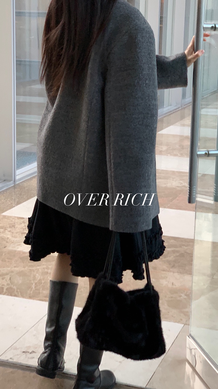 OVER RICH韓國直郵㊣女裝新品時尚職業人氣休閑熱賣夾克花呢OVER RICH夾克