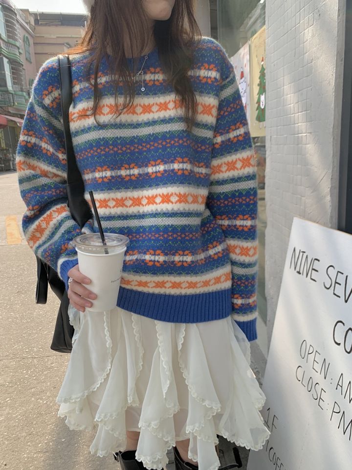 STAY HERE東大門㊣實拍女士新品休閑真品人氣時尚職業針織衫STAY HERE針織衫