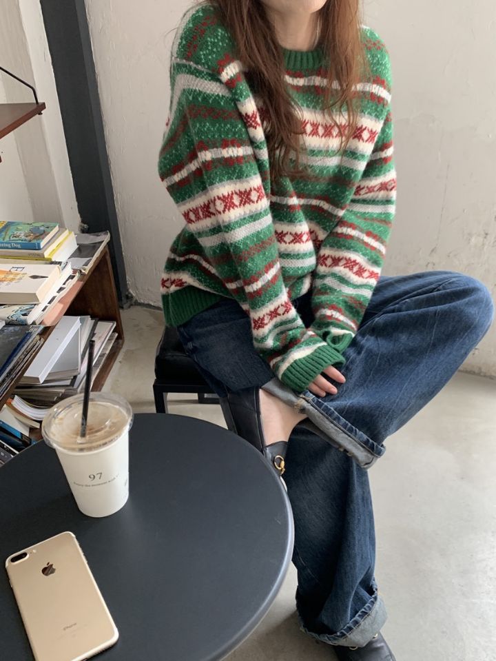 STAY HERE東大門㊣實拍女士新品休閑真品人氣時尚職業針織衫STAY HERE針織衫