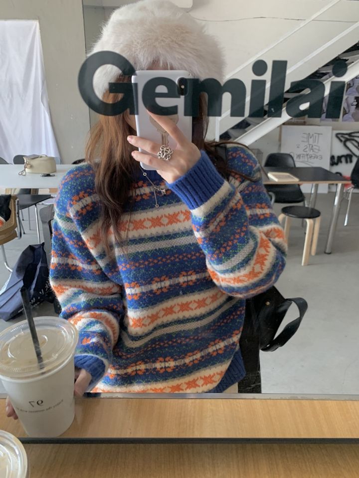 STAY HERE東大門㊣實拍女士新品休閑真品人氣時尚職業針織衫STAY HERE針織衫圖色1