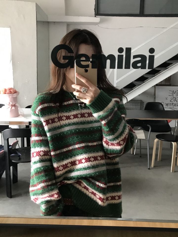 STAY HERE東大門㊣實拍女士新品休閑真品人氣時尚職業針織衫STAY HERE針織衫圖色2