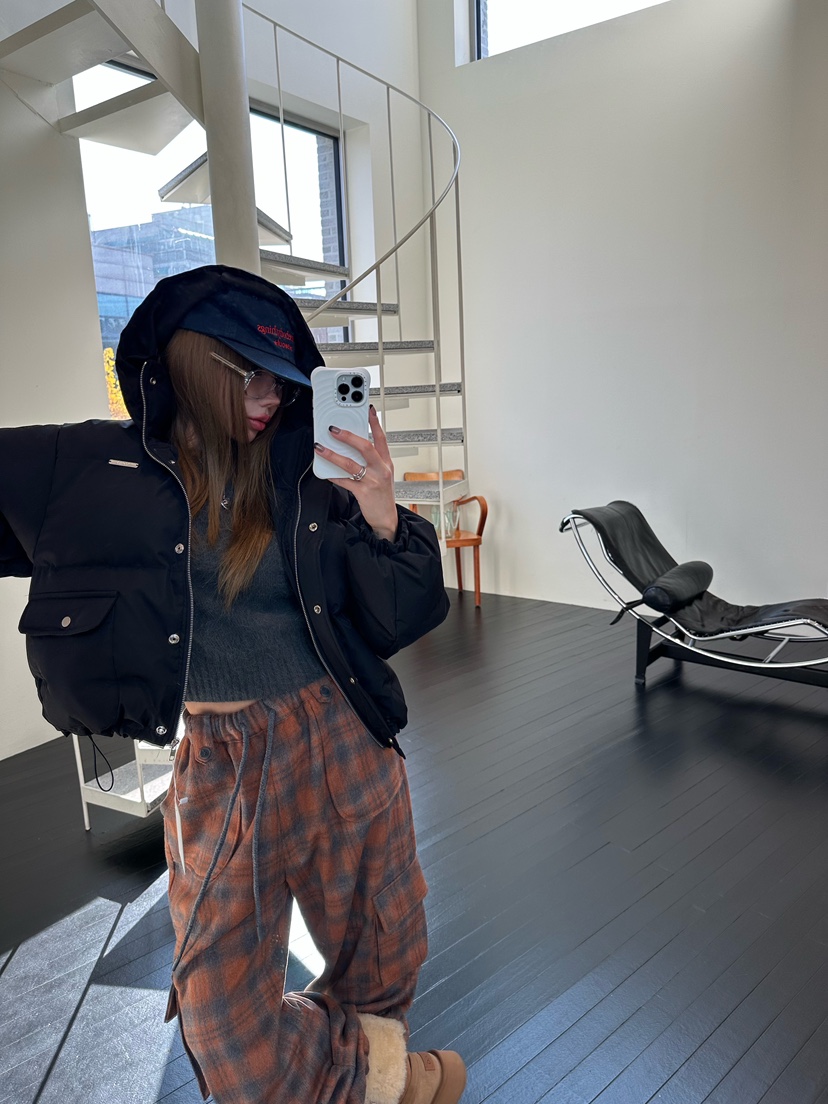 ZEROZERO韓國直郵㊣女士新品人氣休閑時尚職業熱賣短款棉服ZEROZERO短款棉服