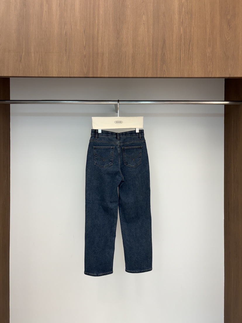 ONE MONE韓國直郵㊣女裝新品職業25秋冬熱賣時尚休閑牛仔褲ONE MONE牛仔褲