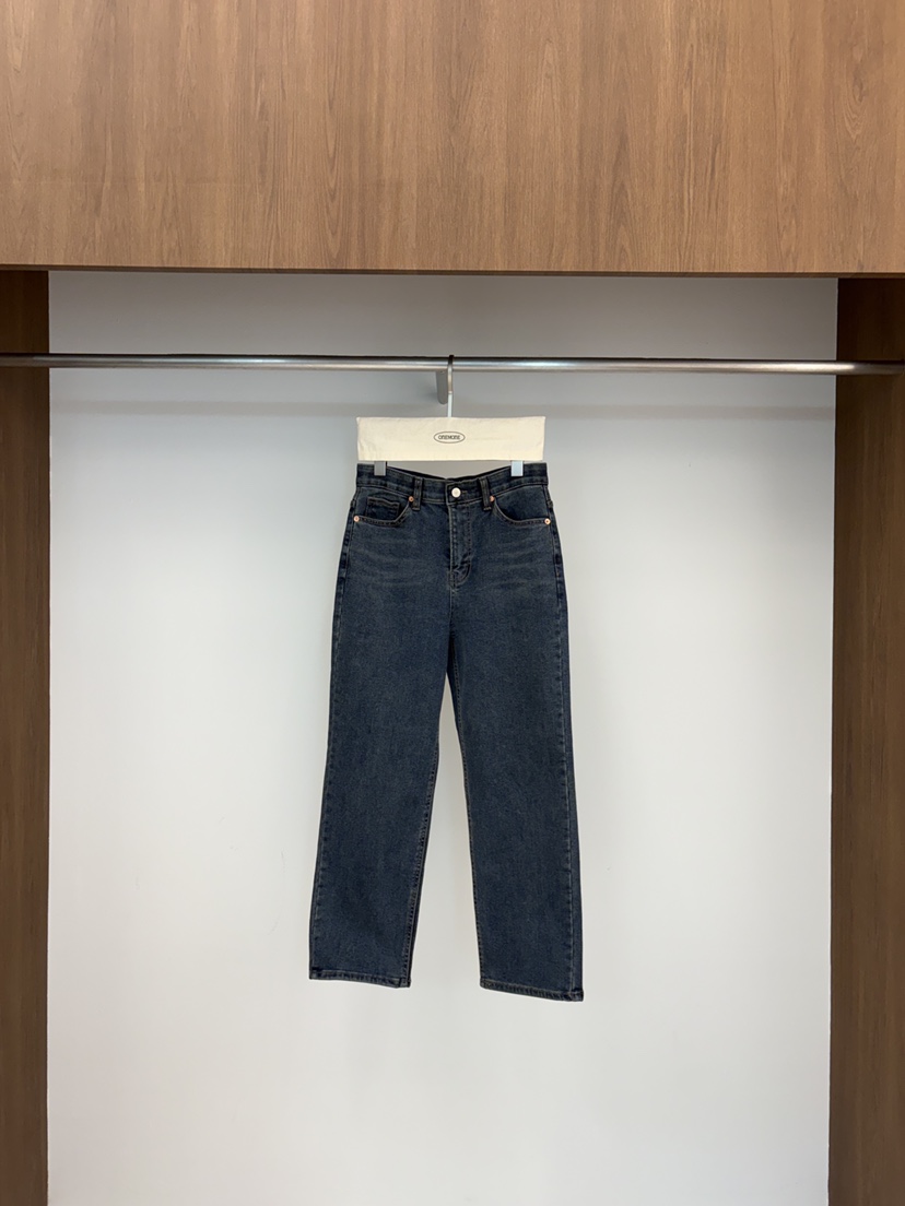 ONE MONE韓國直郵㊣女裝新品職業25秋冬熱賣時尚休閑牛仔褲ONE MONE牛仔褲圖色1