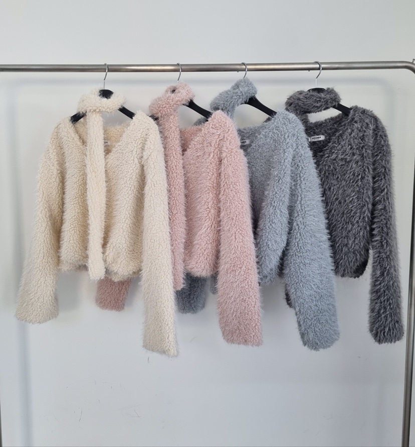 VERANDA東大門㊣代購女裝新品休閑25秋冬職業衛衣含圍巾毛皮VERANDA衛衣