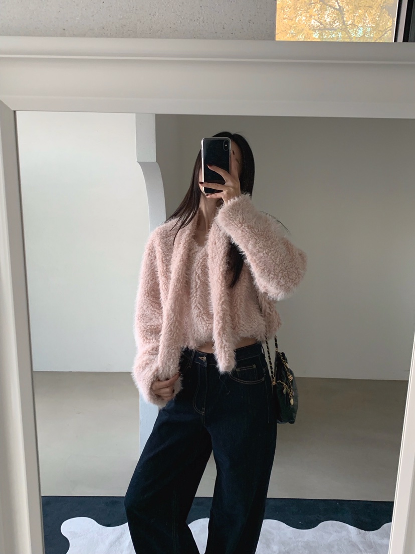 VERANDA東大門㊣代購女裝新品休閑25秋冬職業衛衣含圍巾毛皮VERANDA衛衣