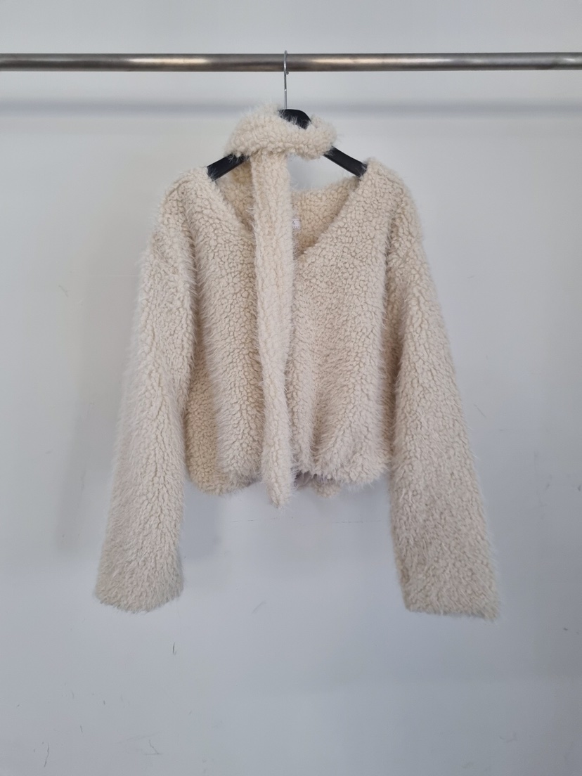 VERANDA東大門㊣代購女裝新品休閑25秋冬職業衛衣含圍巾毛皮VERANDA衛衣圖色1