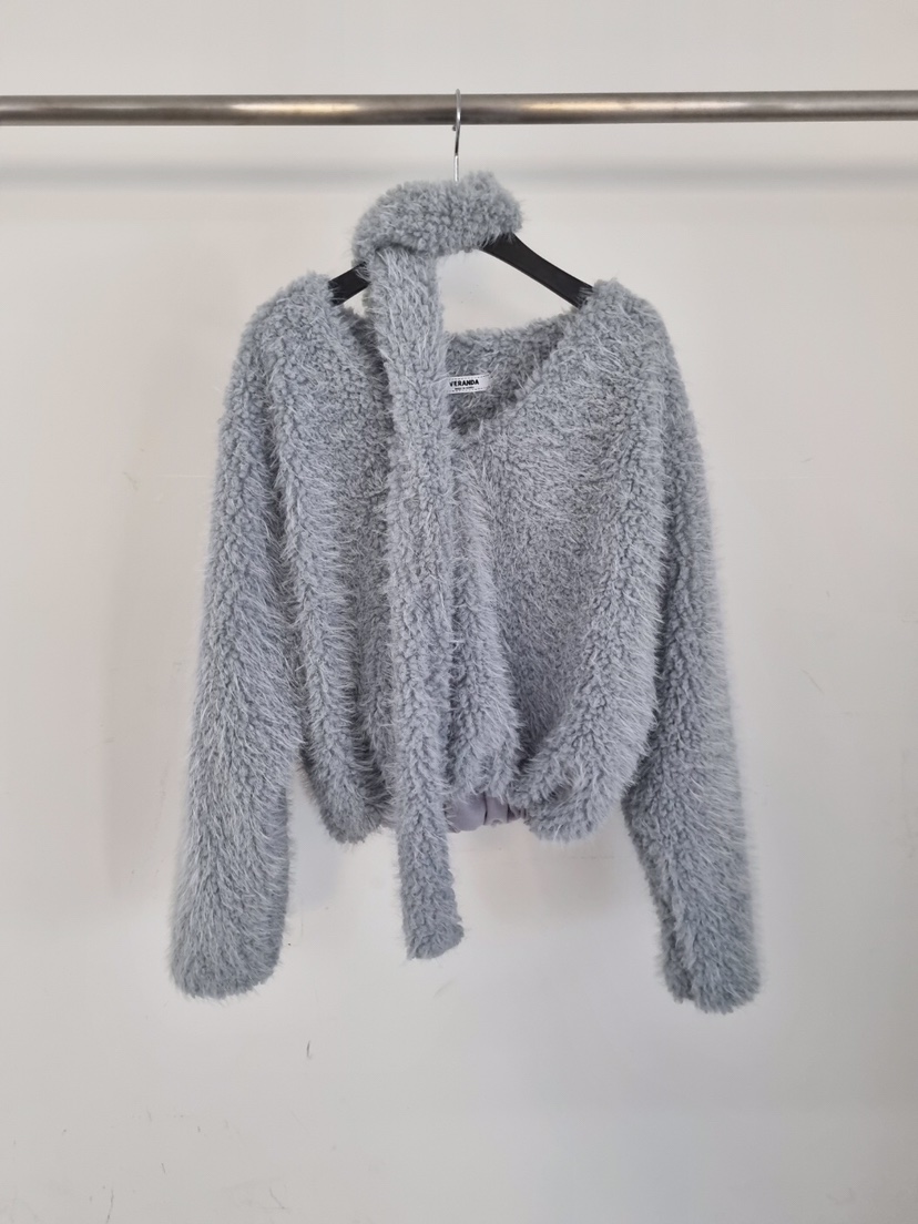 VERANDA東大門㊣代購女裝新品休閑25秋冬職業衛衣含圍巾毛皮VERANDA衛衣圖色3