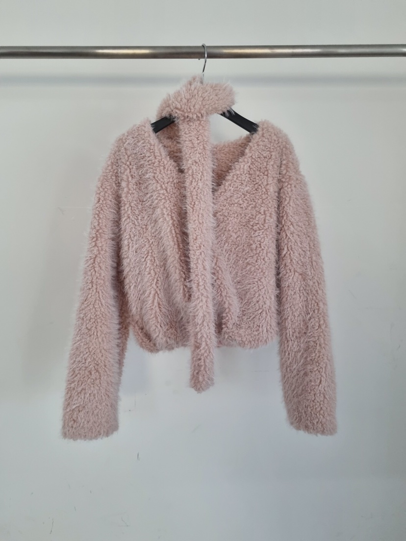 VERANDA東大門㊣代購女裝新品休閑25秋冬職業衛衣含圍巾毛皮VERANDA衛衣圖色4