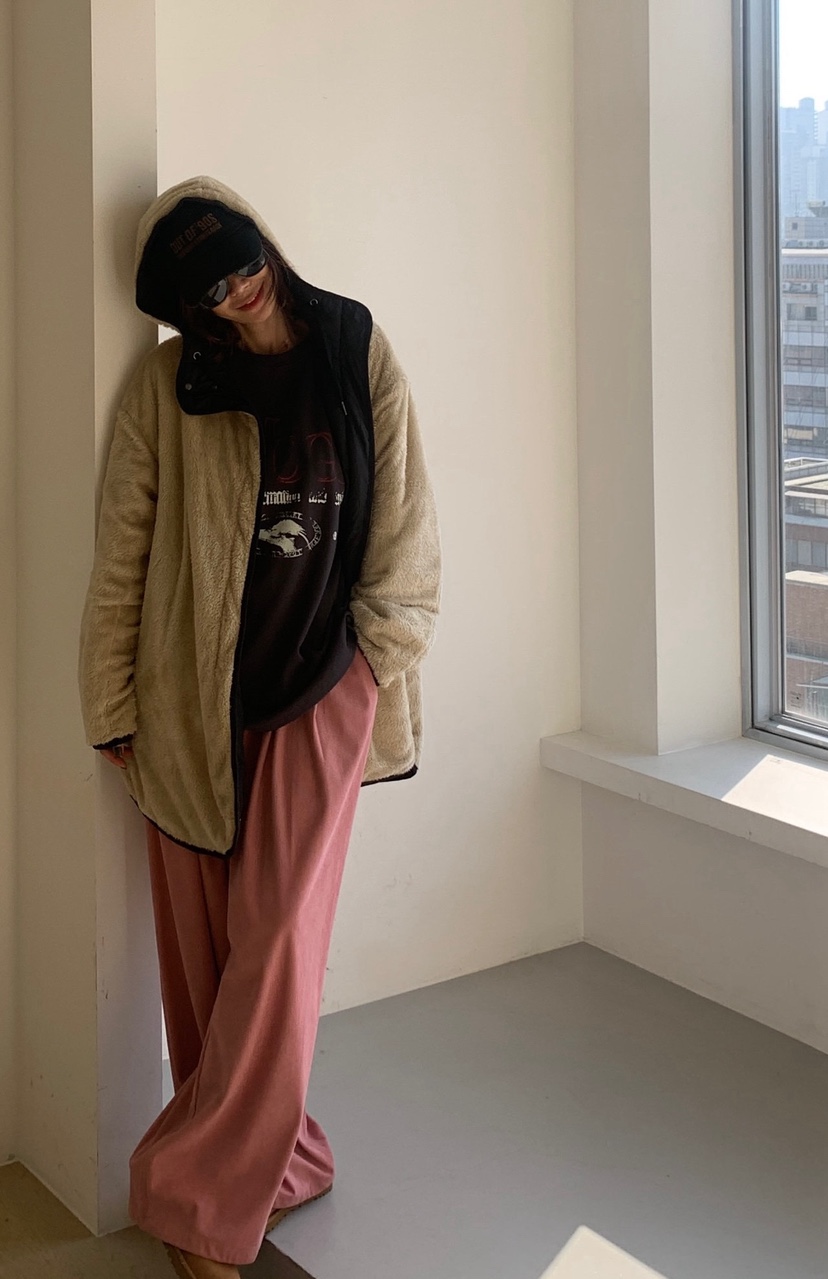 PARIS MATCH韓國代購㊣女士新品25秋冬推薦夾克兩面穿雙面PARIS MATCH夾克