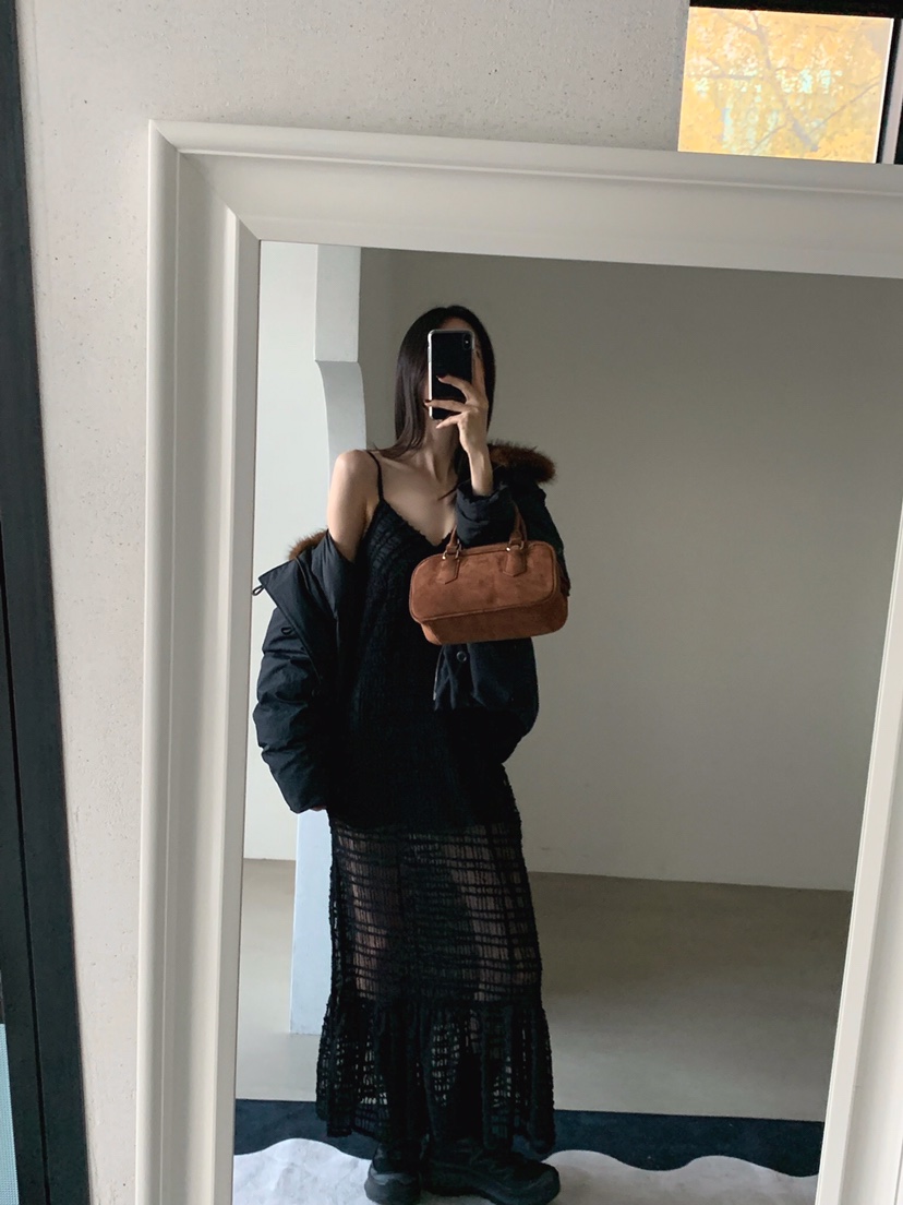 VERANDA東大門㊣代購女裝新品人氣熱賣25秋冬推薦連衣裙網眼VERANDA連衣裙