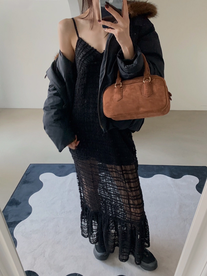 VERANDA東大門㊣代購女裝新品人氣熱賣25秋冬推薦連衣裙網眼VERANDA連衣裙