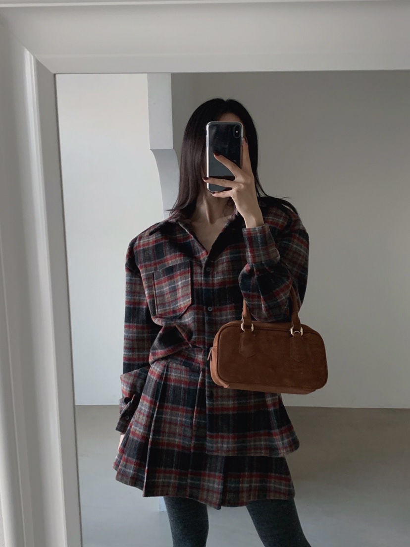 VERANDA韓國直郵㊣女士新款推薦職業熱賣真品襯衫蕾絲衫格子VERANDA襯衫/蕾絲衫